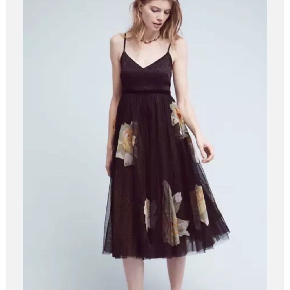 EUC Anthro Moulinette Soeurs Saffron Tulle Dress - 6P